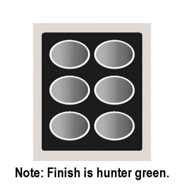 Tablecraft CW5126HGN Duracoat Single Well Cold Food Template with Hunter Green Finish