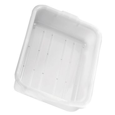 Tablecraft DBF1529 White 21" x 16" x 5" Perforated Plastic Freezer Safe Drain Box