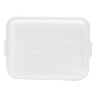 Tablecraft DBF1537 White 21 1/2" x 15 3/4" x 7" Perforated Plastic Freezer Safe Drain Box