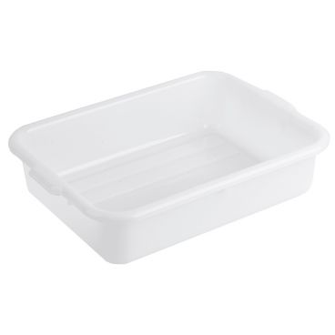 Tablecraft F1529 White 21" x 16" x 5" Polyethylene Plastic Freezer Food Storage Bus Box