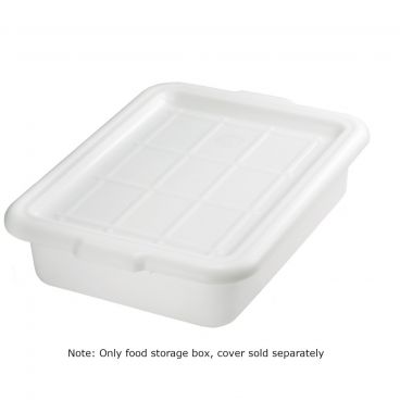 Tablecraft F1537 White 21" x 16" x 7" Polyethylene Plastic Freezer Food Storage Bus Box