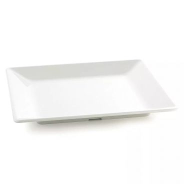 Tablecraft M1919 White 18 3/4" Frostone Collection Square Melamine Tray
