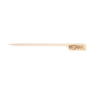 Tablecraft MEDRARE 3 1/2" "Medium Rare" Bamboo Meat Temperature Marker Pick