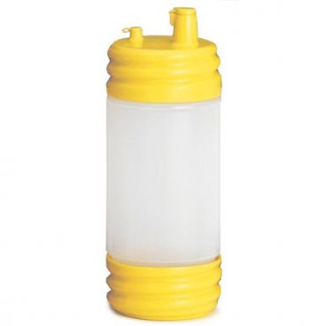 Tablecraft N32LPY 1 Qt. PourMaster Yellow Low Profile Polyethylene Cocktail Container
