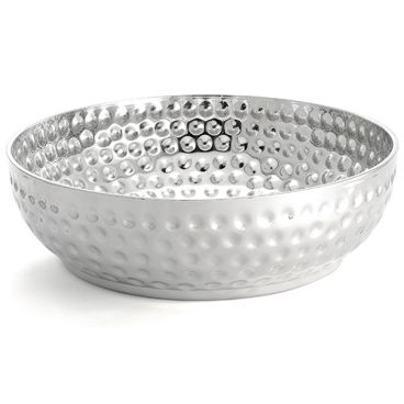 Tablecraft RB196 19" x 5 3/4" Bali Stainless Steel Round Double Wall Bowl