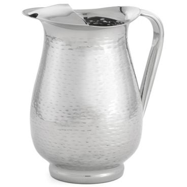 Tablecraft RP68 2 Quart Stainless Steel Remington Collection Beverage Pitcher with Ice Guard
