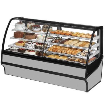 True TDM-DZ-77-GE/GE-S-W 77" Stainless Steel Dual Dry / Refrigerated Bakery Display Case