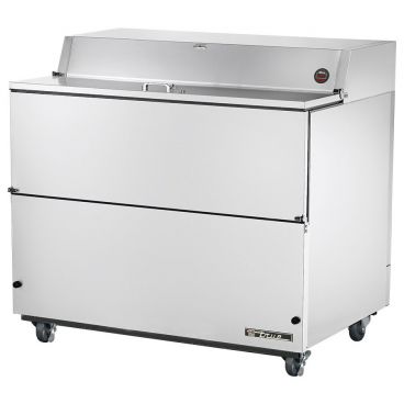 True TMC-49-S-HC 49" One Sided Milk Cooler with Stainless Steel Exterior and Aluminum Interior