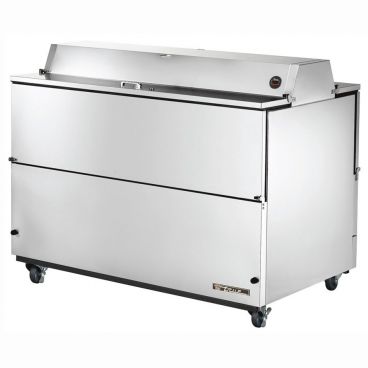 True TMC-58-S-DS-SS-HC 58" Two Sided Milk Cooler with Stainless Steel Interior and Exterior