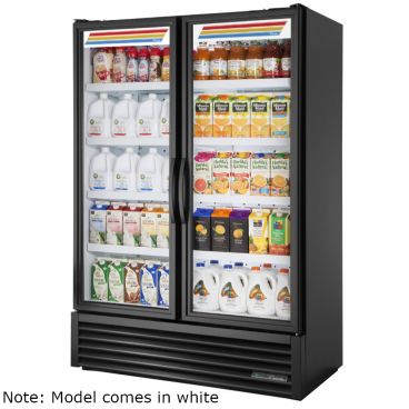True FLM-54~TSL01 White Full Length 53-7/8" Two Section Refrigerated Merchandiser - 115V