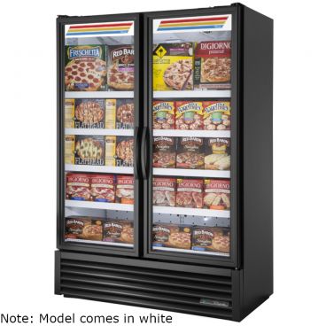 True FLM-54F~TSL01 White Full Length 53-7/8" Two Section Freezer Merchandiser - 115V