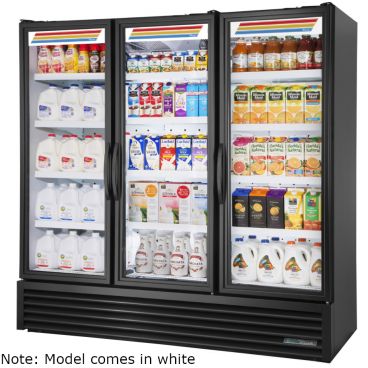 True FLM-81~TSL01 White Full Length 80-3/4" Three Section Refrigerated Merchandiser - 115V