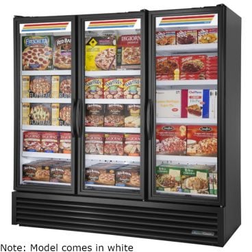 True FLM-81F~TSL01 White Full Length 80-3/4" Three Section Freezer Merchandiser - 115V