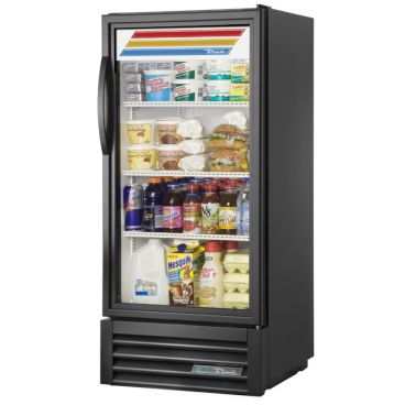 True GDM-10-HC~TSL01 24 7/8" Black Glass Door Refrigerated Merchandiser with Hydrocarbon Refrigerant - 115V