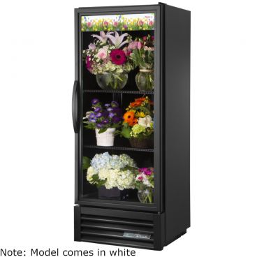 True GDM-12FC-HC~TSL01 24 7/8" White Glass Door Floral Case with 2 Shelves and Hydrocarbon Refrigerant - 115V