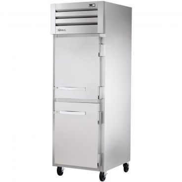 True STA1H-2HS Spec Series 1-Section 27 1/2" Wide Half-Height Solid-Door Insulated Reach-In Heated Holding Cabinet With Stainless Steel Exterior And Aluminum Interior, 208-230V 1500 Watts