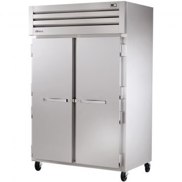 True STA2H-2S Spec Series 2-Section 52 5/8" Wide Full-Height Solid-Door Insulated Reach-In Heated Holding Cabinet With Stainless Steel Exterior And Aluminum Interior, 208-240V 3000 Watts