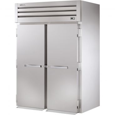 True STA2HRI-2S Spec Series 2-Section 68" Wide Full-Height Solid Swing Door Insulated Roll-In Heated Holding Cabinet With Stainless Steel Exterior And Aluminum Interior, 115/208-240V 4000 Watts