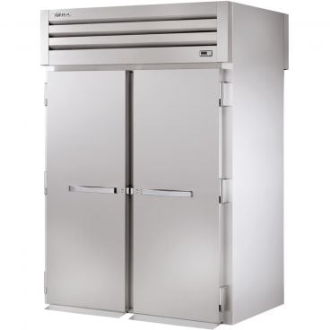 True STA2HRT-2S-2S Spec Series 2-Section 68" Wide Full-Height Solid Swing Door Insulated Roll-Thru Heated Holding Cabinet With Stainless Steel Exterior And Aluminum Interior, 115/208-240V 4000 Watts