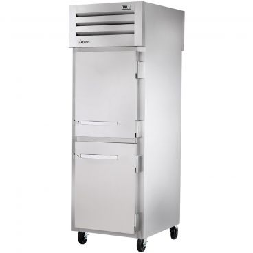 True STG1FPT-2HS-2HS Spec Series 1-Section 27 1/2" Wide Half-Height Solid-Door Insulated Pass-Thru Freezer With Stainless Steel Door With Aluminum Sides And Interior, 115V