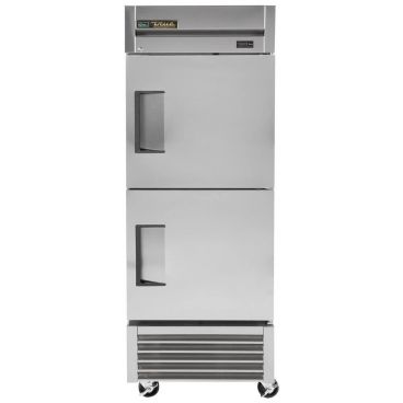 True T-23F-2-HC Reach-In One Section Freezer w/ Solid Stainless Steel Half Doors And Three Adjustable PVC Coated Wire Shelves