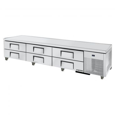 True TRCB-110 110” Six Drawer Refrigerated Chef Base With R513A Refrigerant - 115V