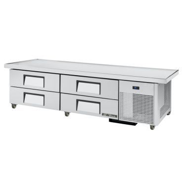 True TRCB-79-86 86-1/4” Four Drawer Refrigerated Chef Base With R513A Refrigerant - 115V