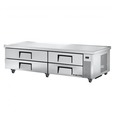True TRCB-82-84 84” Four Drawer Refrigerated Chef Base With R513A Refrigerant - 115V