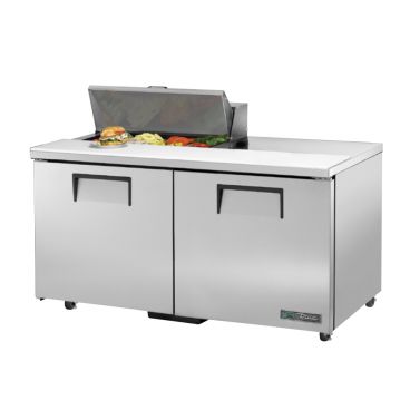 True TSSU-60-08-ADA-HC 60-3/8” ADA Compliant Two Door Sandwich / Salad Food Prep Table Refrigerator With 8 Food Pans And Hydrocarbon Refrigerant - 115V