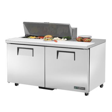 True TSSU-60-10-ADA-HC 60-3/8” ADA Compliant Two Door Sandwich / Salad Food Prep Table Refrigerator With 10 Food Pans And Hydrocarbon Refrigerant - 115V
