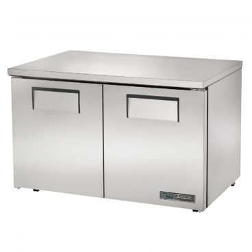 True TUC-48-LP-HC 48-3/8” Low Profile Two Door Under-Counter Refrigerator With Hydrocarbon Refrigerant - 115V