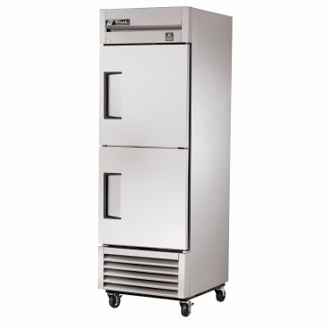 True TS-23-2-HC T Series Reach-In One Section Refrigerator w/ Two Solid Half-Height Doors And Three PVC Coated Wire Shelves