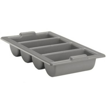 Vollrath 1375-31 Traex Gray Plastic Cutlery Box with 4 Compartments