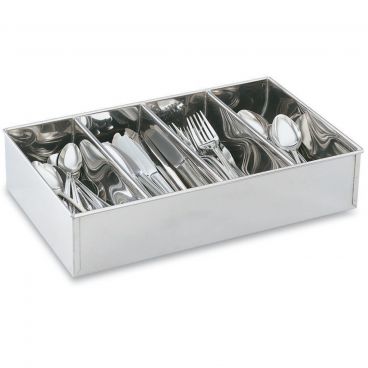 Vollrath 99700 - Stainless Steel Cutlery Bin with 4 Compartments