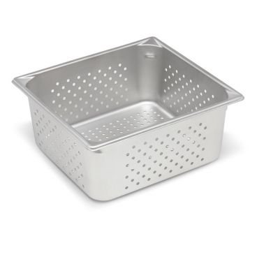 Vollrath 30163 2/3 Size Super Pan V Steam Table Perforated Pan, 6" Deep