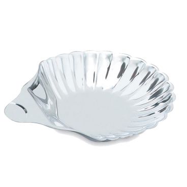 Vollrath 46735 Stainless Steel 5" Shell-Shaped Seafood Dish