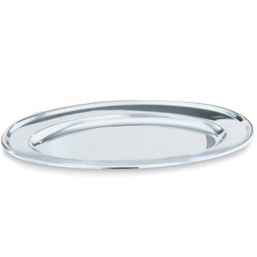 Vollrath 47232 Stainless Steel 12" x 7-1/8" Oval Serving Platter