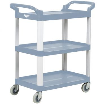 Vollrath 97004 Blue-Gray Multi-Purpose Utility Cart with Three Shelves