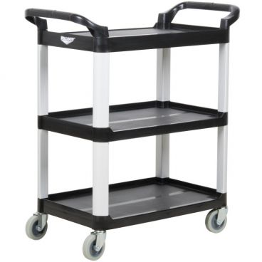 Vollrath 97006 Black Multi-Purpose Utility Cart with Three Shelves