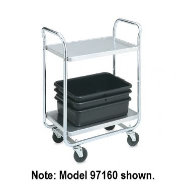 Vollrath 97166 Thrift-I-Cart Chrome Three Shelf Cart, 24" x 16" x 36-1/2"