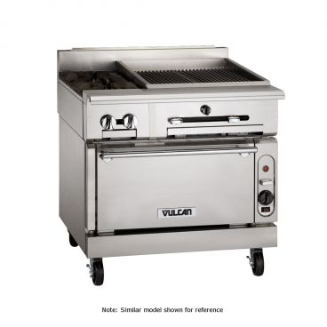Vulcan VTC24B Natural Gas 24" Gas Floor Model Infrared Charbroiler with Cabinet Base - 44,000 BTU