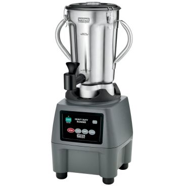 Waring CB15SF 1-Gallon Stainless Steel Container With Spigot Function Heavy-Duty 3.75 HP 3-Speed Motor Commercial Food Blender, 120V