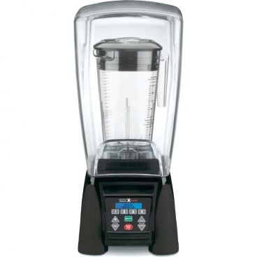 Waring MX1500XTX MX Series Xtreme High-Power 64 oz Clear Copolyester Container Heavy-Duty 3.5 HP Motor Commercial Bar Blender With Unbreakable Sound Enclosure And Backlit LCD Screen And Electronic Membrane Keypad, 120V