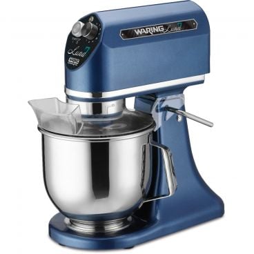 Waring WSM7L Luna Series 7-Quart 9.3" Wide Variable Speed Control Planetary Mixer With Stainless Steel Bowl With Whisk And Dough Hook, 120V 350 Watts