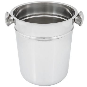 Winco WB-8 9" Stainless Steel Wine / Champagne Bucket - 8 Qt.