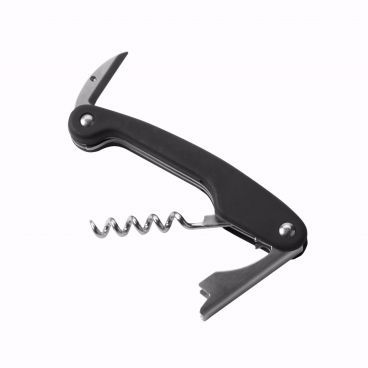 American Metalcraft WCBR Top-Shelf Stainless Steel Waiter's Corkscrew with Black Rubber Handle