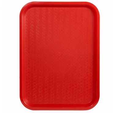 Winco FFT-1418R Plastic 14" x 18" Red Cafeteria Tray