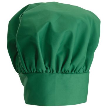 Winco CH-13LG Light Green 13 Inch High Signature Chef Poly/Cotton Professional Chef Hat With Wide Head Band And Adjustable Velcro Closure