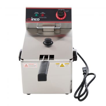 Winco EFS-16 16 lb. Single Well Electric Countertop Fryer