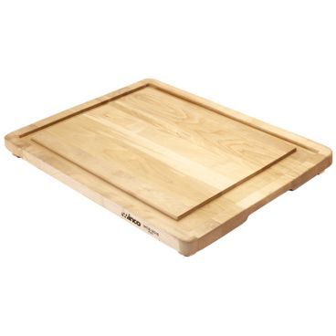Winco WCB-2016 Rectangular 20" x 16" x 1" Wooden Carving Board with Channel